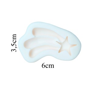 MOLDE EM SILICONE PARA CONFEITARIA ESTRELA CADENTE