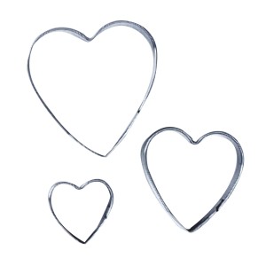 CORTADOR DE INOX - CORAÇÃO 3 PEÇAS