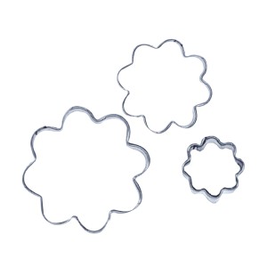 CORTADOR DE INOX -  FLOR 3 PEÇAS