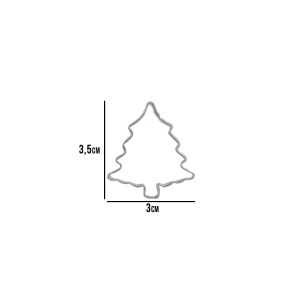 CORTADOR INOX MINI ÁRVORE DE NATAL