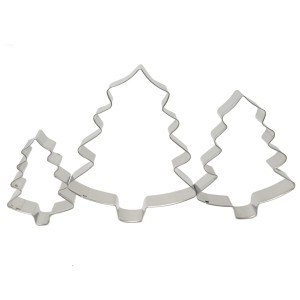 CORTADOR INOX ÁRVORE DE NATAL 3 PÇS