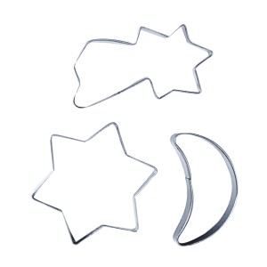 CORTADOR INOX LUA E ESTRELA 3 PÇS