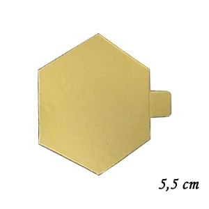 Base de Doce Hexagonal  5,5 cm - 30 peças