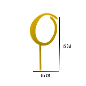 TOPO DE BOLO N° 0 - DOURADO
