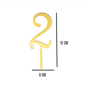 TOPO DE BOLO N° 2 - DOURADO