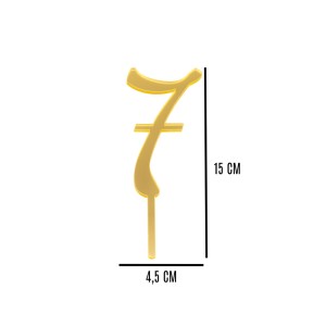 TOPO DE BOLO N° 7 - DOURADO