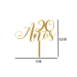 TOPO DE BOLO - 20 ANOS