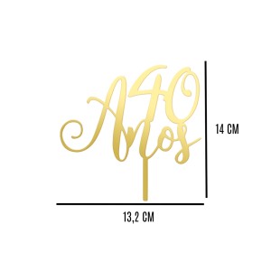 TOPO DE BOLO - 40 ANOS