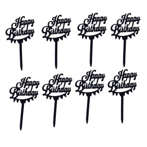 TOPO DE BOLO HAPPY BIRTHDAY - 8 PEÇAS