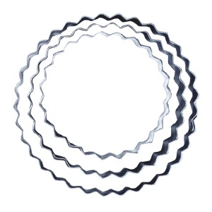 CORTADOR DE INOX - CÍRCULO ONDULADO 3 PEÇAS