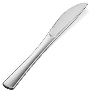 KIT 8 FACAS REFEICAO LUXO 19.6CM EM PLASTICO PRATA