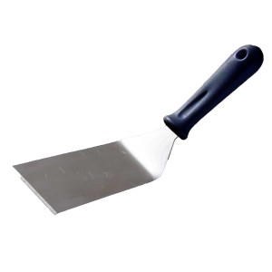 ESPATULA CURVA CHAPA HAMBURGUER 30CM PRETA
