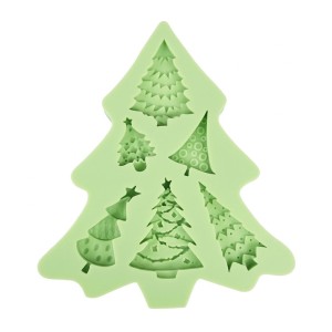 Molde Natalino Pinheiros e Árvores de Natal - 6 Cavidades