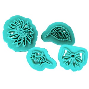 KIT MARCADOR  FOLHA, FLOR E LAÇO 4 PÇS