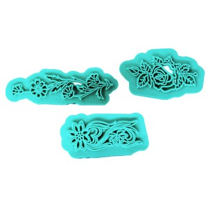 KIT MARCADOR FLORES E FOLHAS 3 PÇS