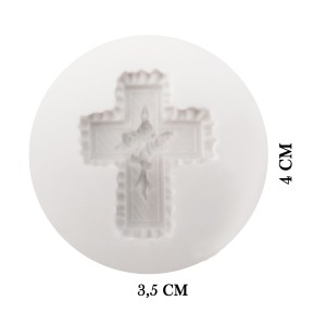 MOLDE CRUZ COM ROSAS